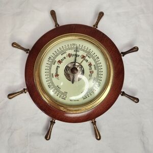 Vintage Ship Wheel Barometer